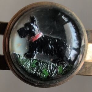 Vintage Black Dog Tie Clip